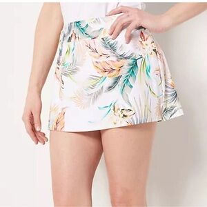 Jantzen Side Slit Swim Overskirt Bikini Cover-Up White Cabana Size 12 NWT Beach